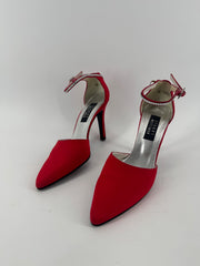 Stuart Weitzman Red Ankle Wrap Heels Size 7