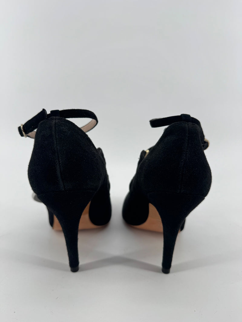 Women's Reiss Ankle Strap Sandal Reels Black - Sz 10