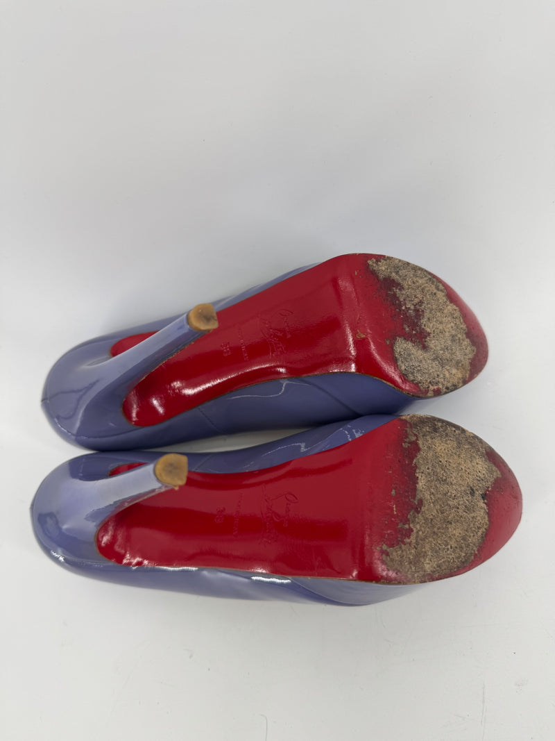 Christian Louboutin Lavender Patent Leather Heels Size 38