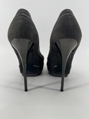 Gucci Gray Platform Zipper Heels Size 40