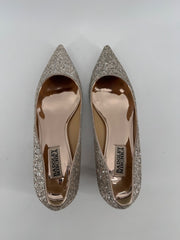 Badgley Mischka Silver Point Kitten Heels Size 8
