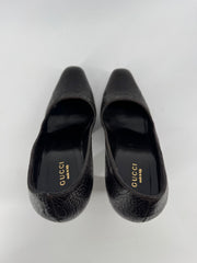Gucci Croc Embossed Pump Heels Size 7