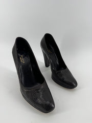 Gucci Croc Embossed Pump Heels Size 7