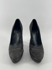 Gucci Gray Platform Zipper Heels Size 40
