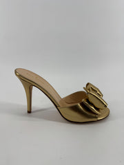 Kate Spade Gold Leather Mule Size 8