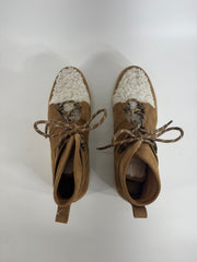 J/Slides Brown Suede with Sherpa Size 9