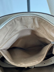 Coach White Leather Handbag with Strap