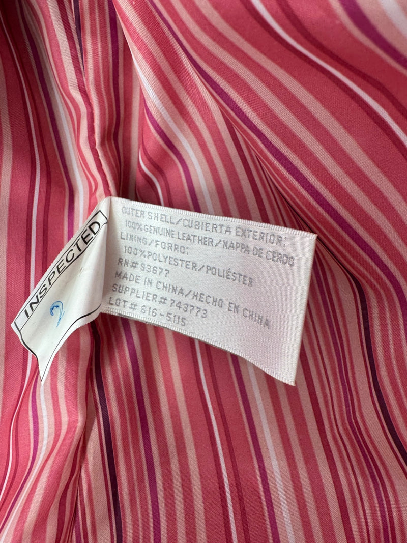 Worthington Pink Leather Blazer Size LG