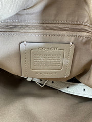 Coach White Leather Handbag with Strap