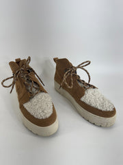 J/Slides Brown Suede with Sherpa Size 9