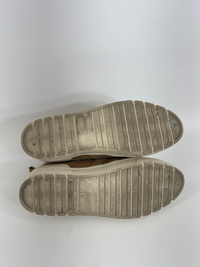 J/Slides Brown Suede with Sherpa Size 9