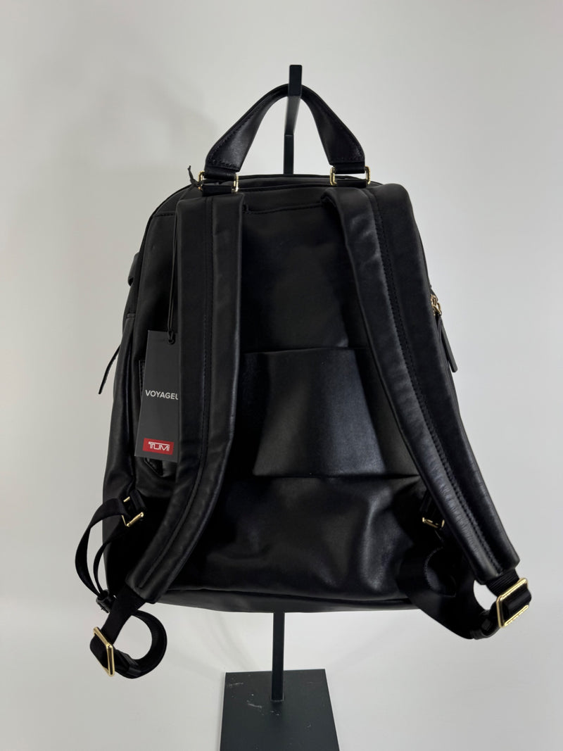 Tumi Black Leather Hannah Backpack