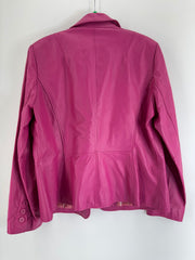 Worthington Pink Leather Blazer Size LG