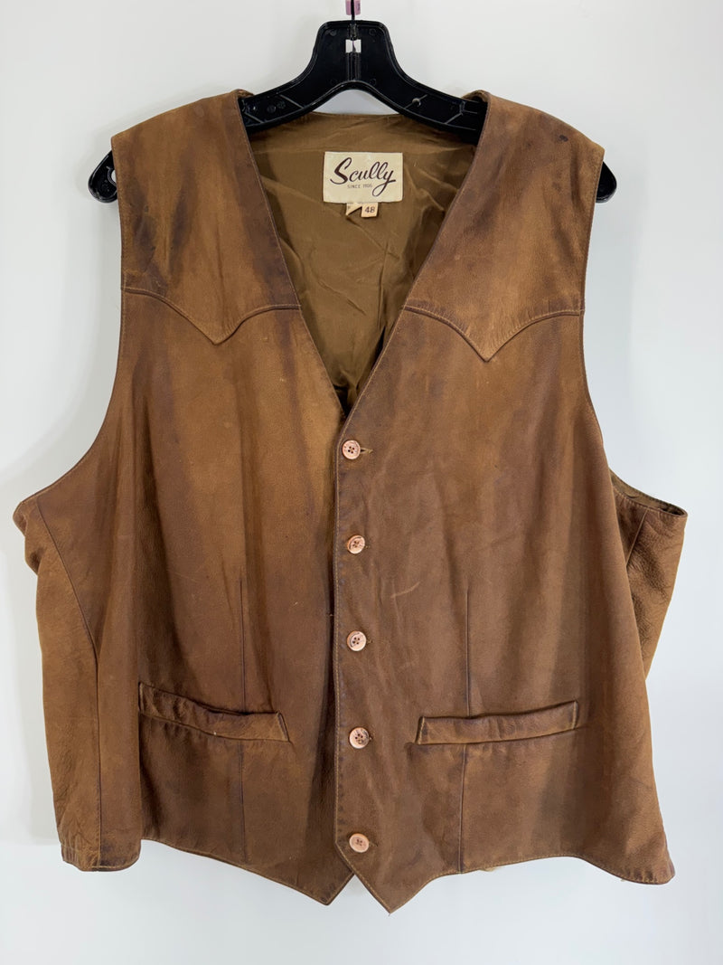 Scully Men’s Leather Vest Size 48