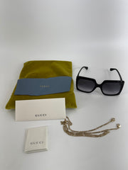 Gucci Black Oversized Square Sunglasses