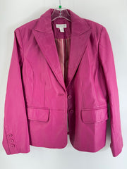 Worthington Pink Leather Blazer Size LG