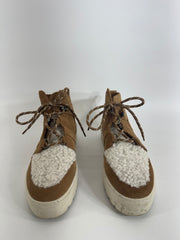 J/Slides Brown Suede with Sherpa Size 9