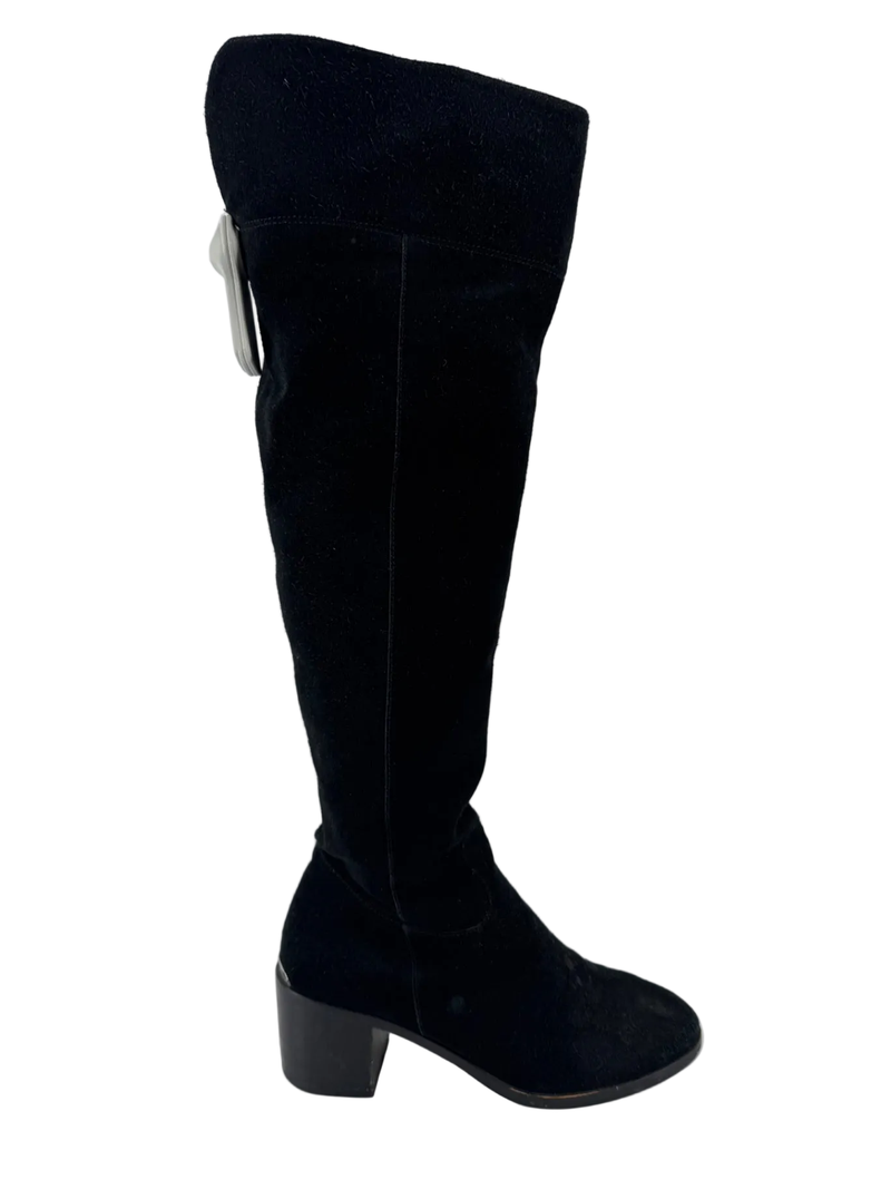 Michael Kors Black Leather Knee High Boots Size 9
