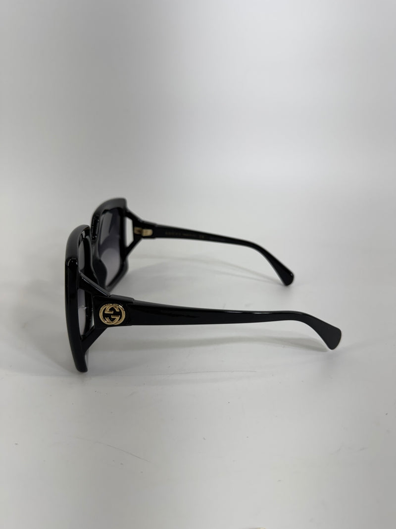 Gucci Black Oversized Square Sunglasses