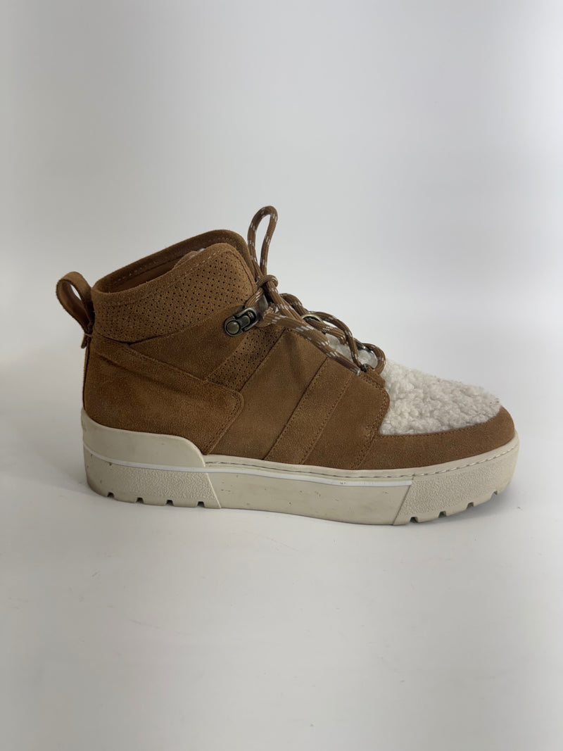 J/Slides Brown Suede with Sherpa Size 9