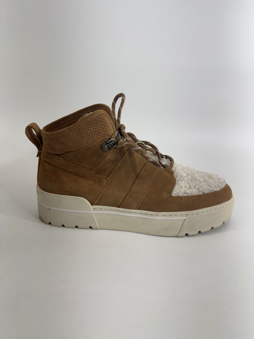 J/Slides Brown Suede with Sherpa Size 9