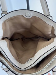 Coach White Leather Handbag with Strap