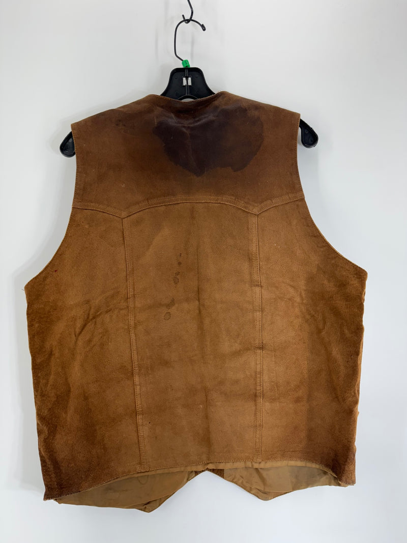 Cripple Creek Men’s Leather Vest Size LG