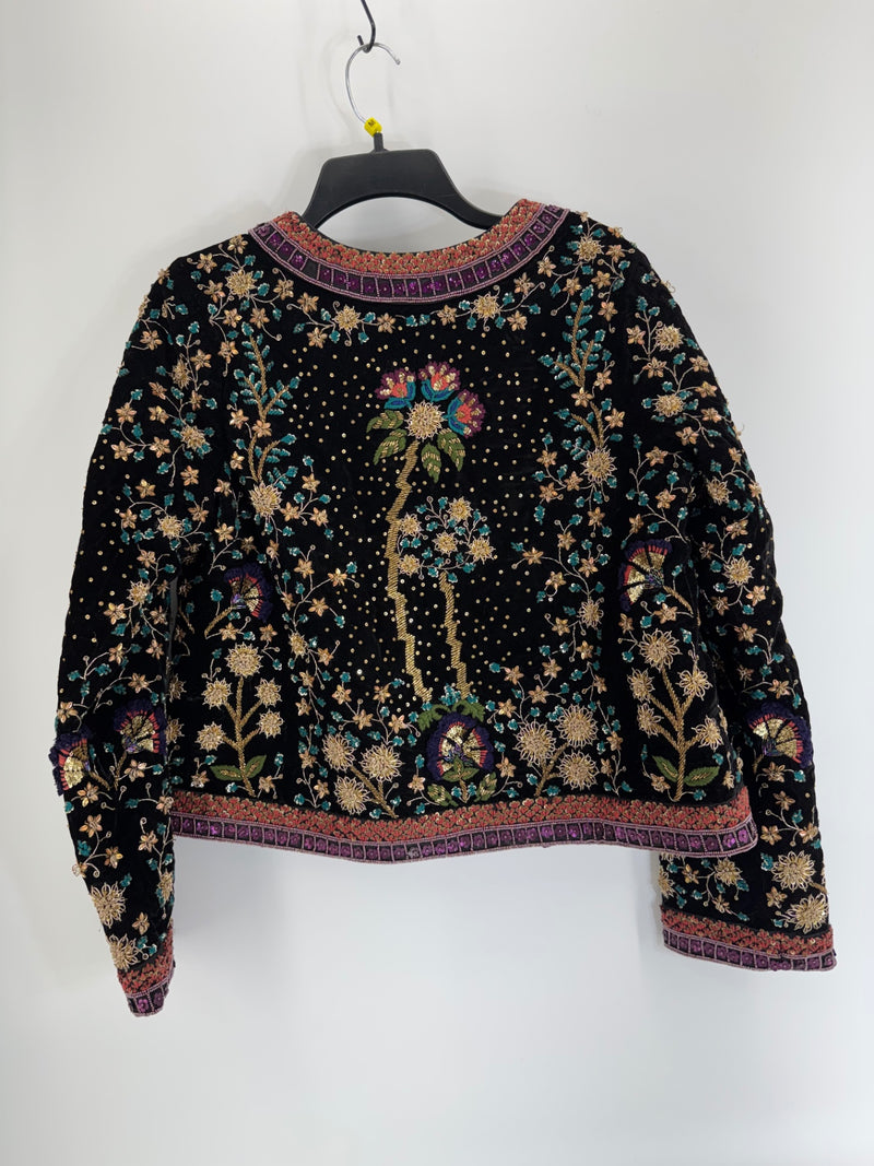 La Fuori Beaded and Embroidered Jacket Size M