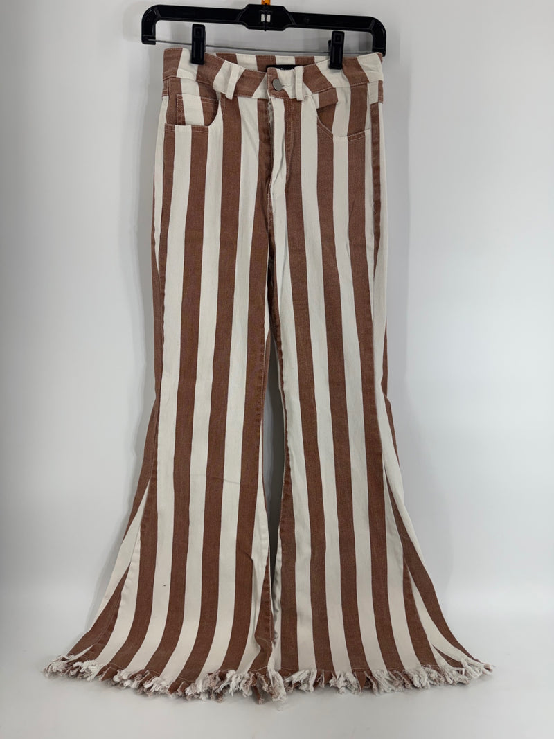 Blue B Multicolor Striped Flare Pants Size SM