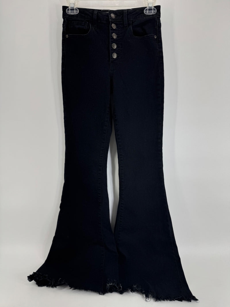 Harper Black Stretchy Flare Pants Size XS