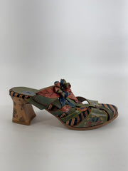 Spring Step L'Artiste Multicolor Flower Heels Size 7 