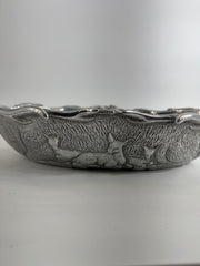 Arthur Court Aluminum Deer Bowl