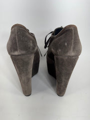 Stuart Weitzman Suede Platform Wedge Heel Size 9.5