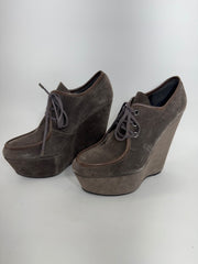 Stuart Weitzman Suede Platform Wedge Heel Size 9.5