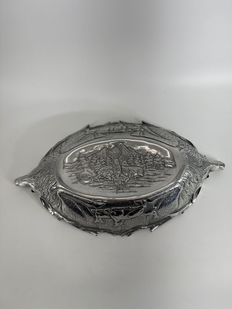 Arthur Court Aluminum Deer Bowl