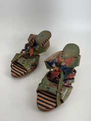 Spring Step L'Artiste Multicolor Flower Heels Size 7 
