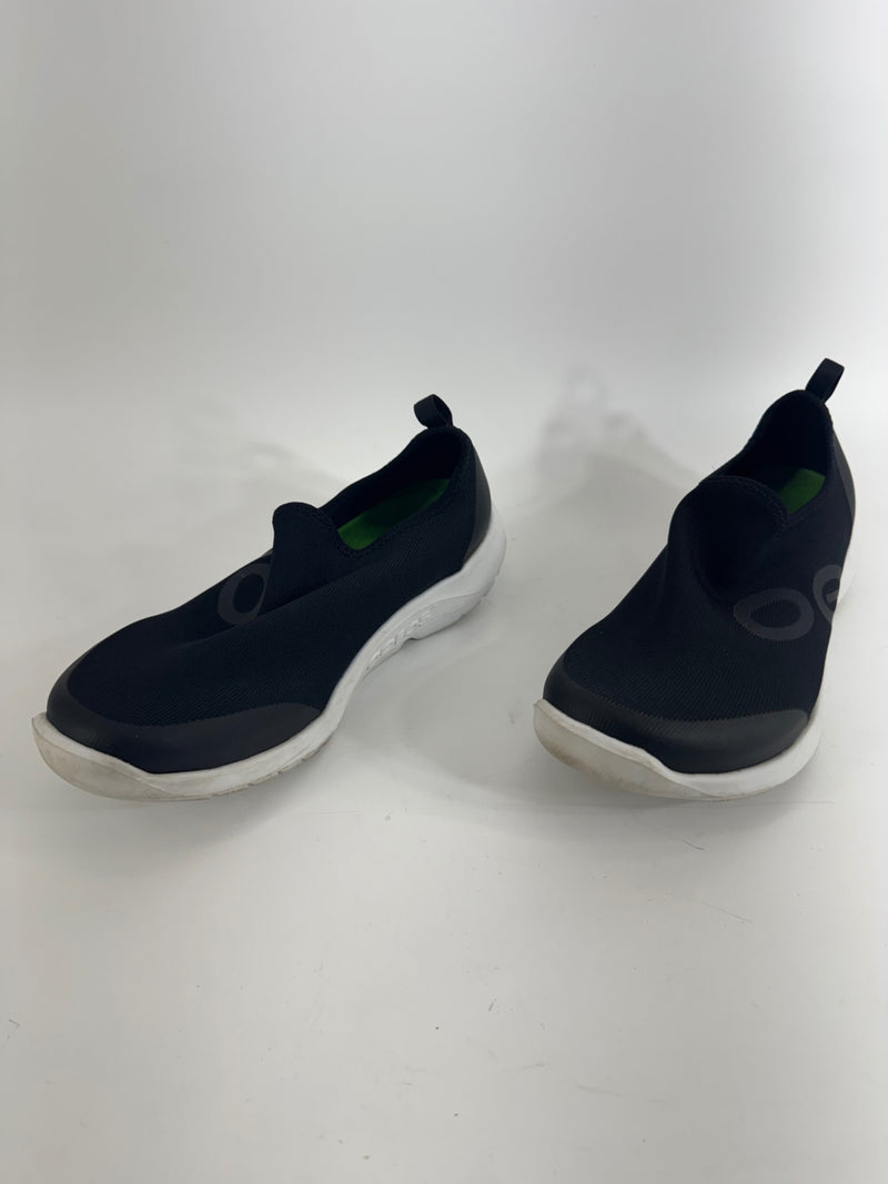 OOFOS Black Slip On Shoes Size 9