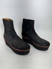 Maison Margiela Platform Suede Platform Ankle Boots Size 7.5