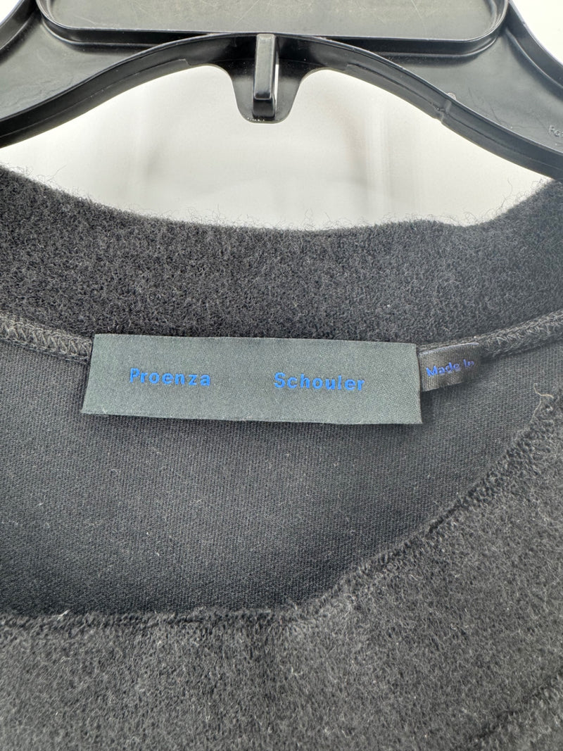 Proenza Schouler Black Wool Blend Top Size LG