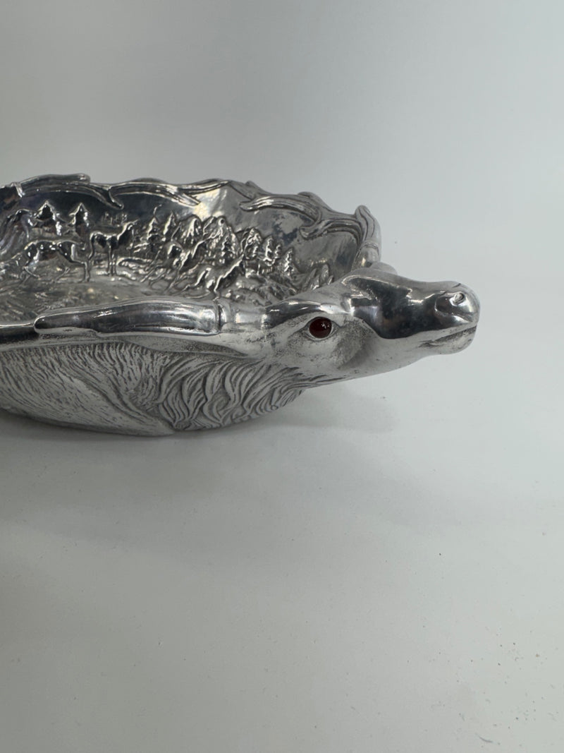 Arthur Court Aluminum Deer Bowl