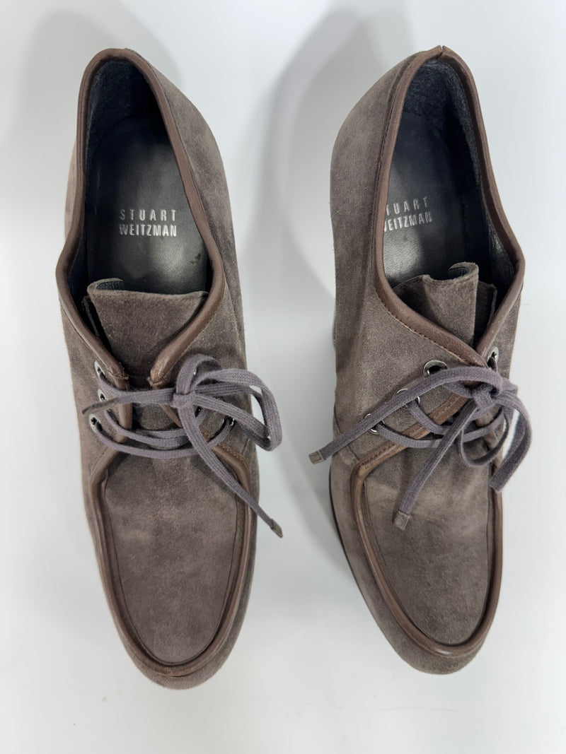 Stuart Weitzman Suede Platform Wedge Heel Size 9.5