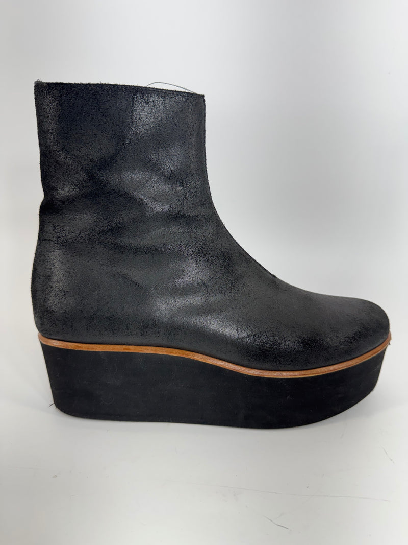 Maison Margiela Platform Suede Platform Ankle Boots Size 7.5