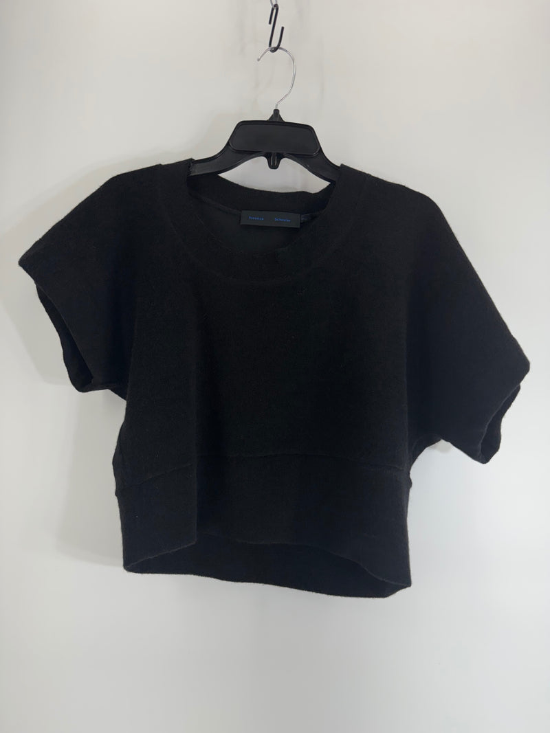 Proenza Schouler Black Wool Blend Top Size LG