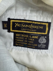 Yves Saint Laurent Navy Wool Pants Size 36
