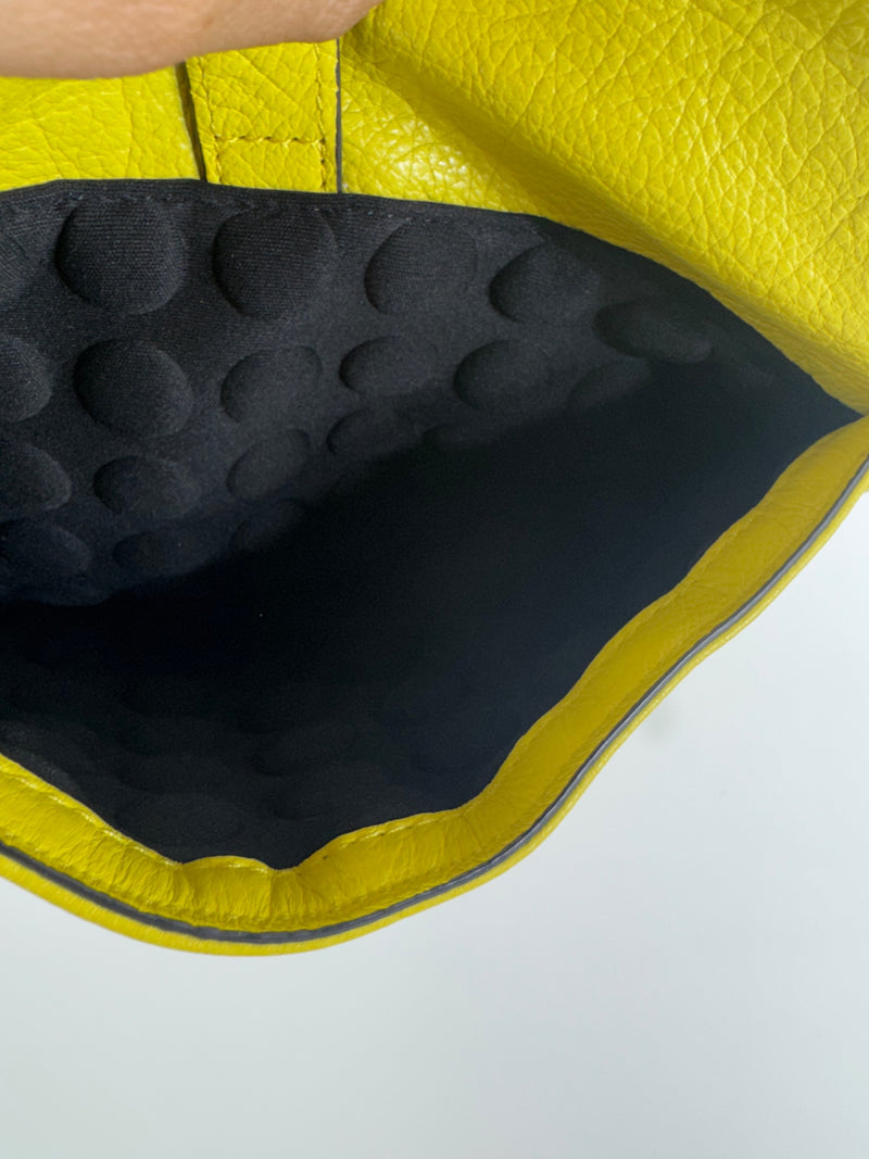 Oryany Yellow Asymmetric Zip Purse 