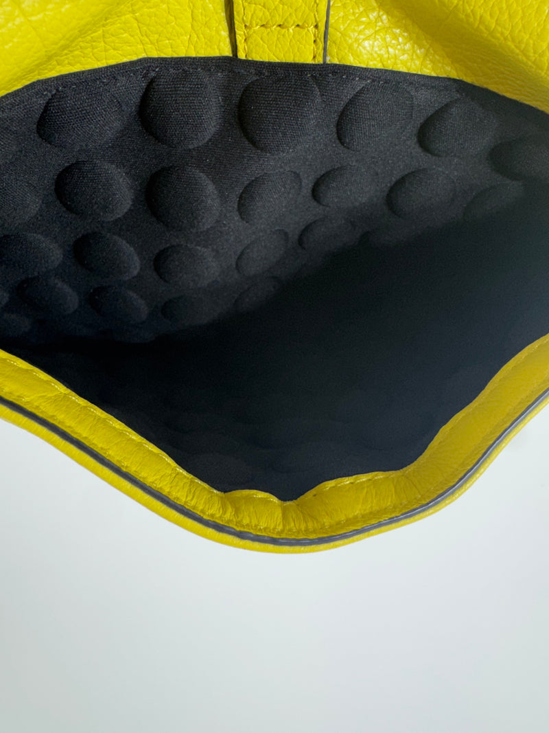 Oryany Yellow Asymmetric Zip Purse 