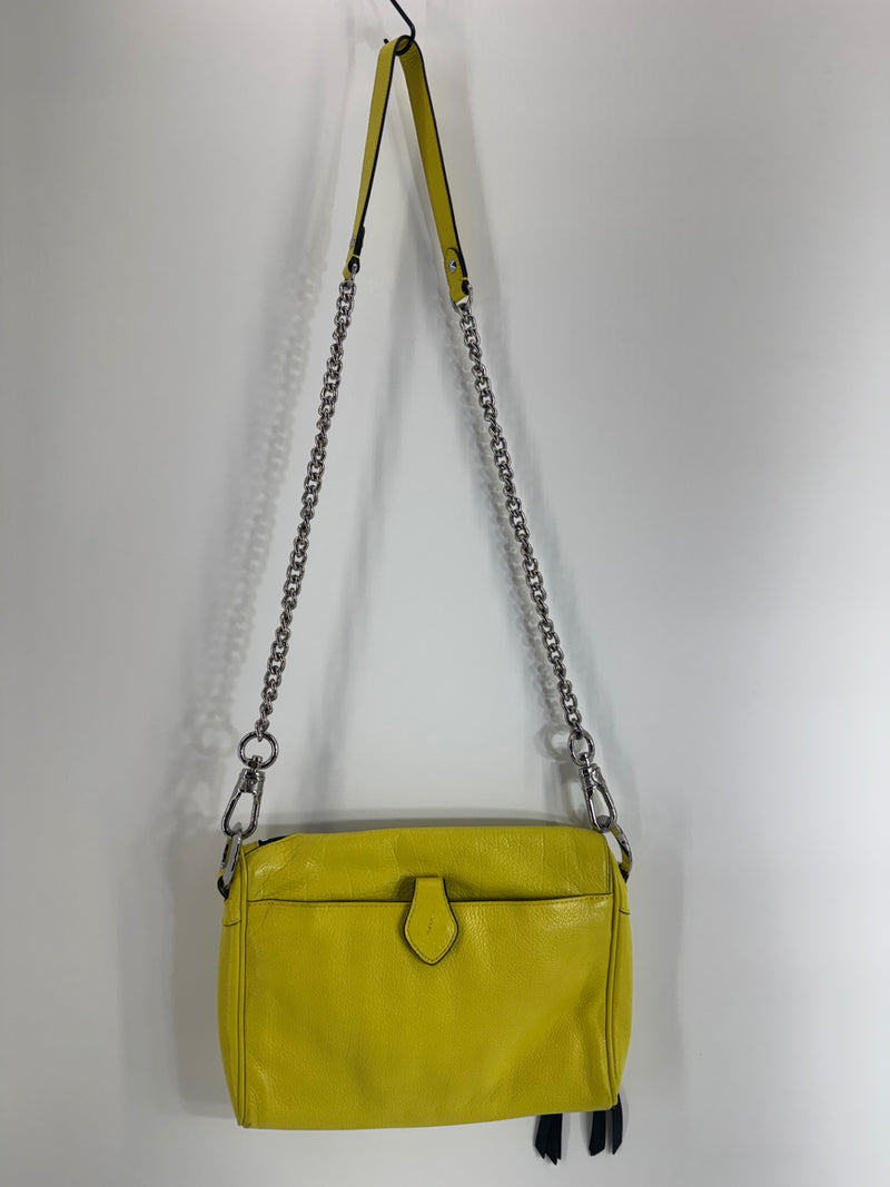 Oryany Yellow Asymmetric Zip Purse 