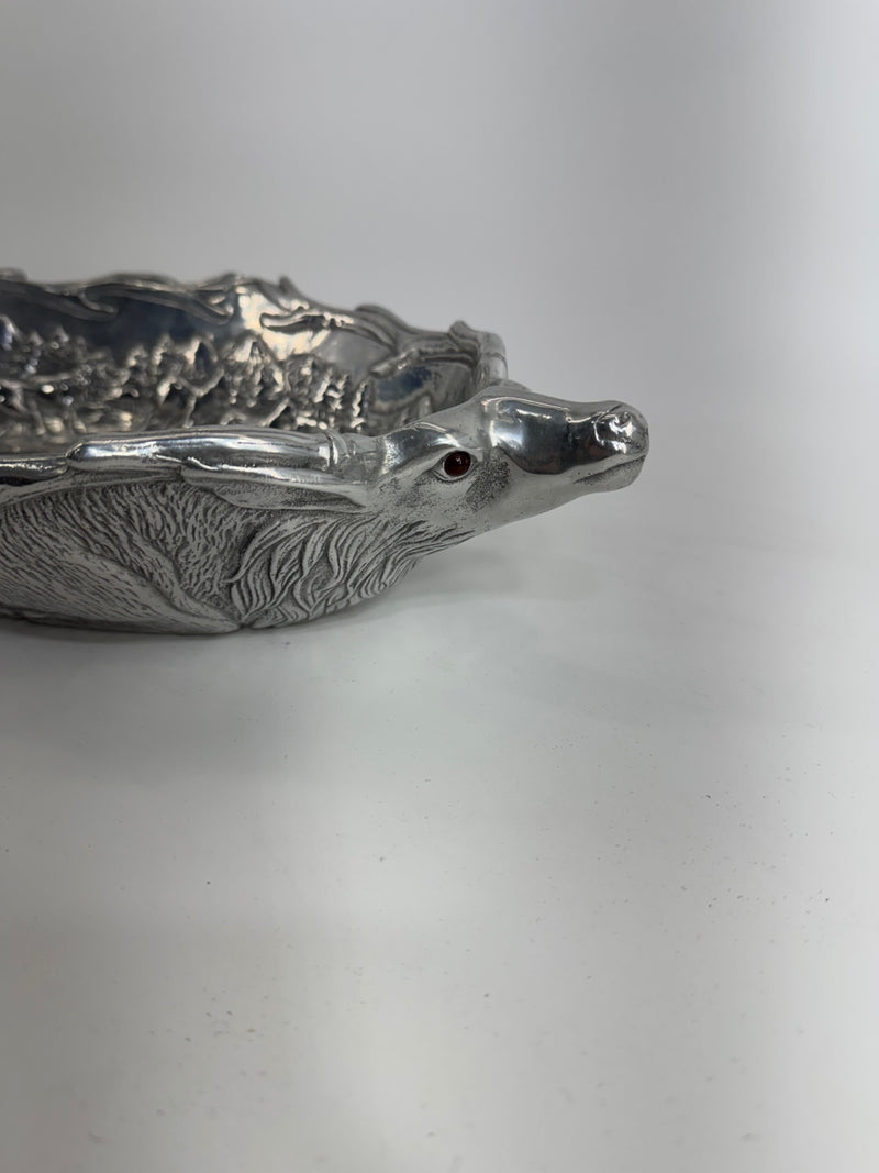 Arthur Court Aluminum Deer Bowl