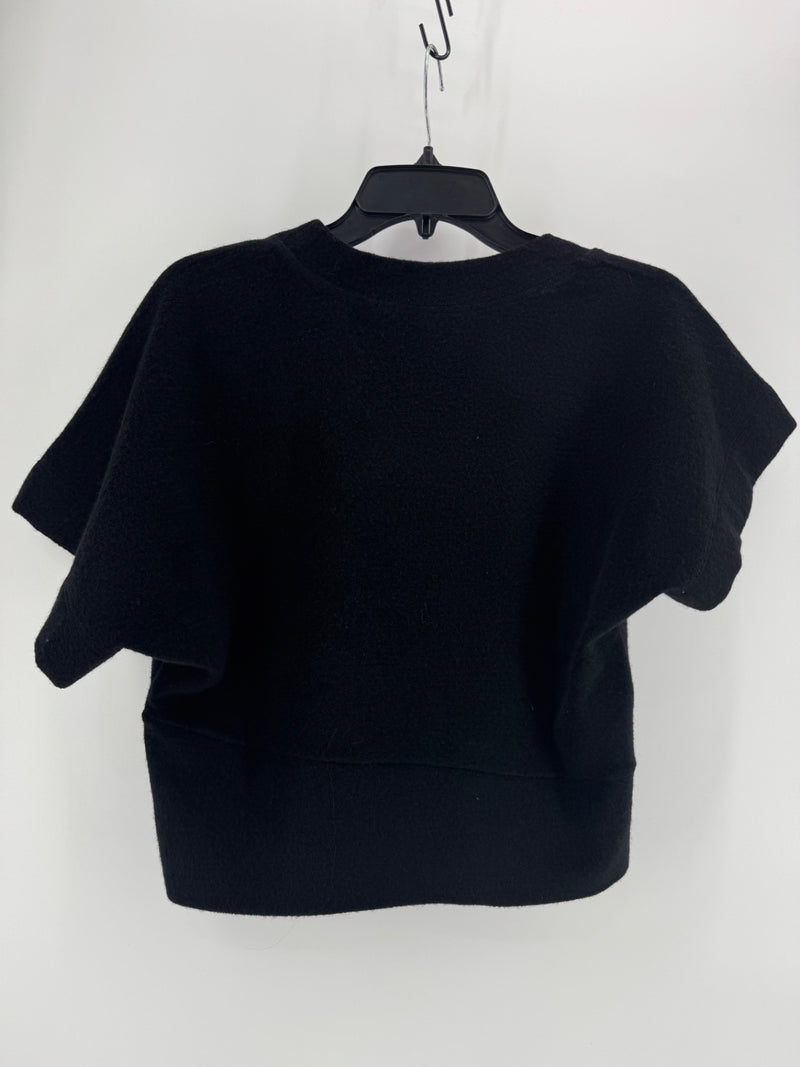 Proenza Schouler Black Wool Blend Top Size LG