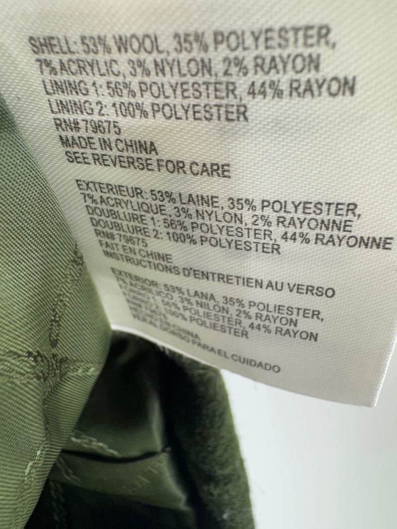 Michael Kors Green Button Coat Size XXS